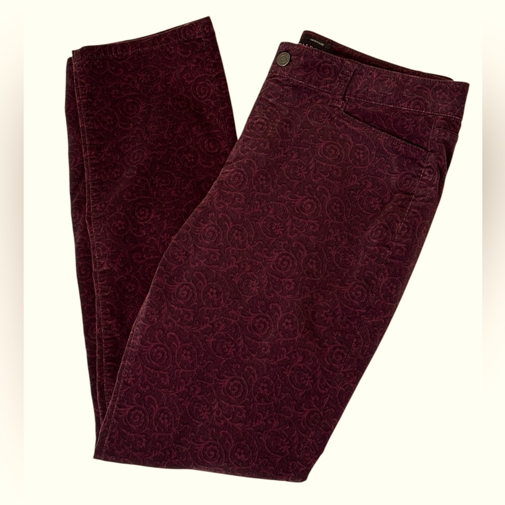 TALBOTS Heritage Burgundy Velveteen Jeans Size 10P